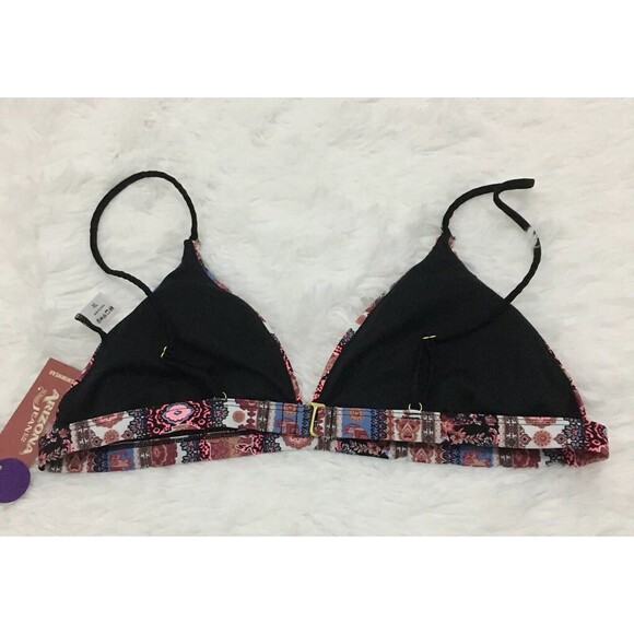 Arizona Bikini Top Size XL Halter Floral Animal Print Swim Adjustable Straps - Picture 7 of 7